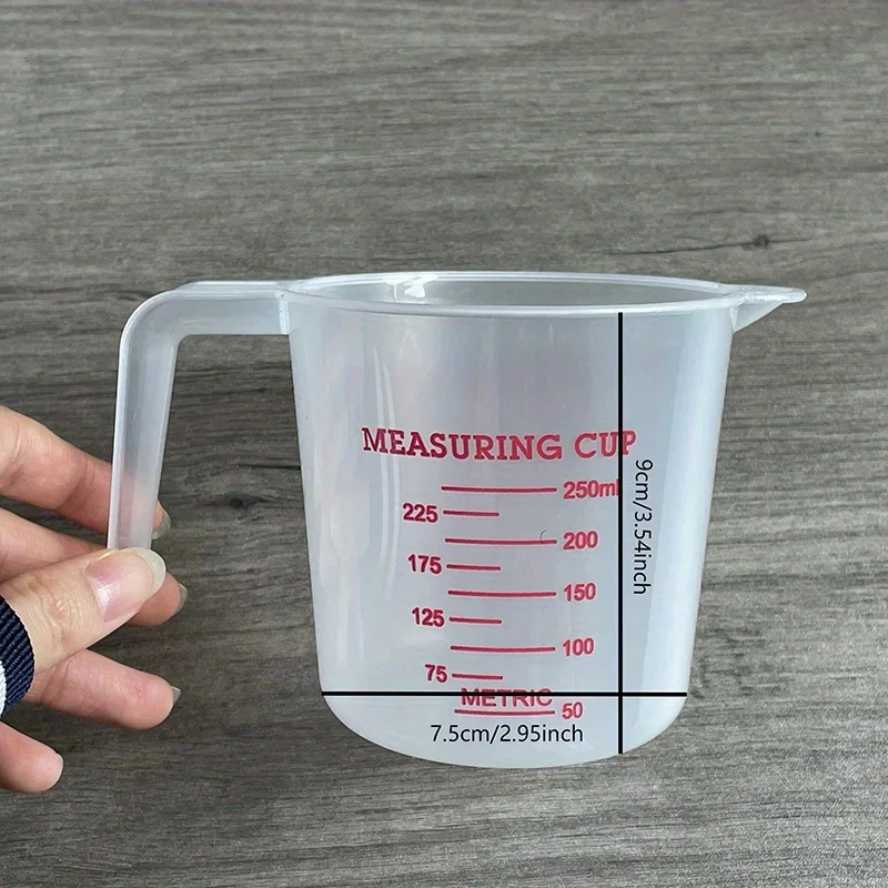 250/500/1000ml Plastic Measuring Cups Weighing and Measuring Tools Highly Transparent Measuring Cups with Scale Kitchen Baking