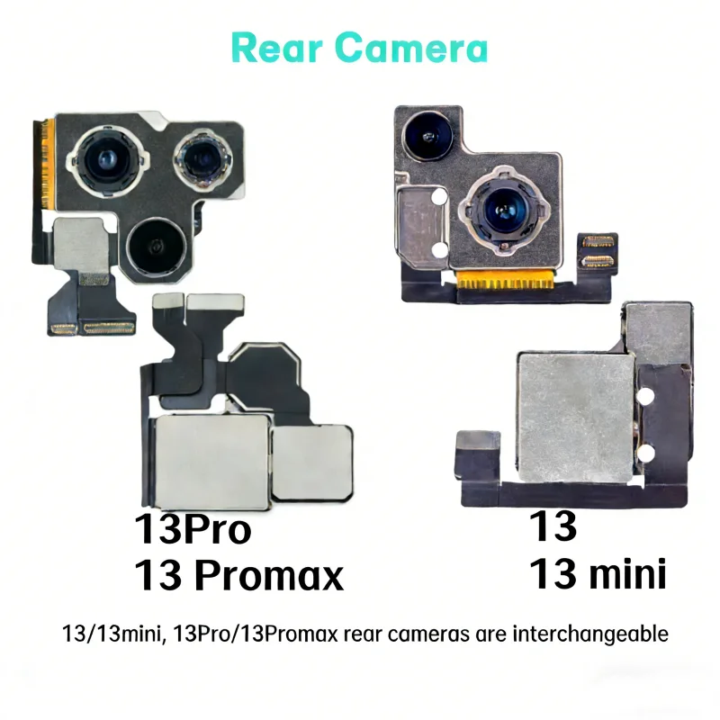 Fully Tested Rear Back Camera Main Flex Cable Replacement for iPhone 13-16 Series Pro Max/Plus 13mini Repair Camera Module Part