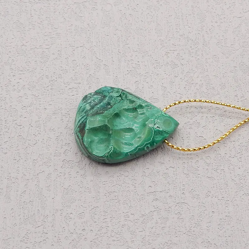 Natural Stone Malachite Freedom Shape Pendant Beads For Jewelry Making DIY Charms Pendants Necklace Accessories