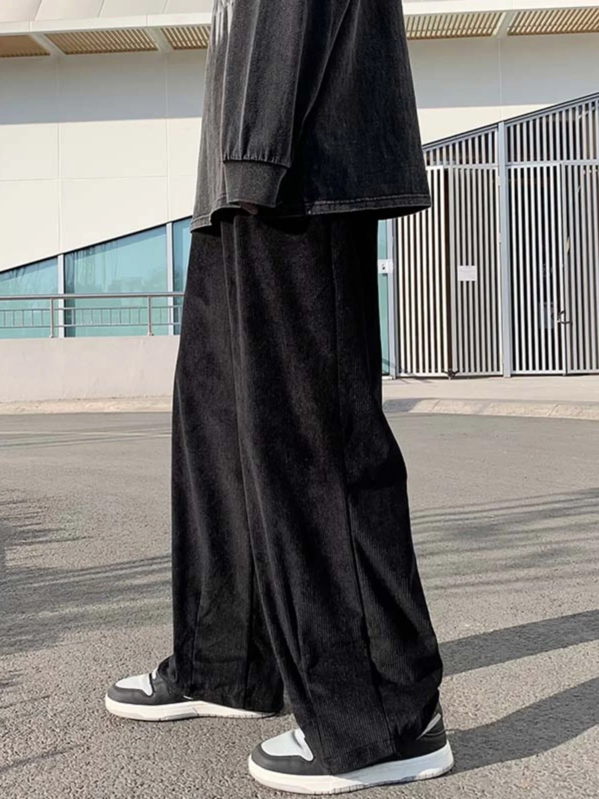 

Мужские вельветовые брюки в стиле ретро, прямого кроя, свободные, повседневные, городские, антибактериальные, в стиле Харадзюку, осенние, базовые цвета