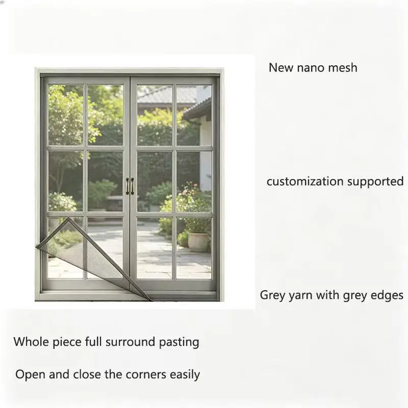 Summer Household Mosquito Proof Window Screen, Self-Adhesive, No Punching, Customizable, Easy to Install