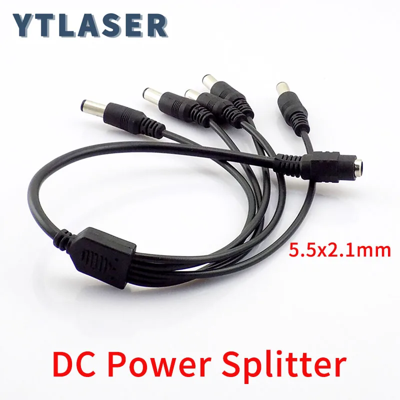 12V DC Power Splitter 1 Female To 3 4 5 8 10 Male Way Cable Connector DC Line 5.5mm X 2.1mm Power Cord for Laser Diode Supply