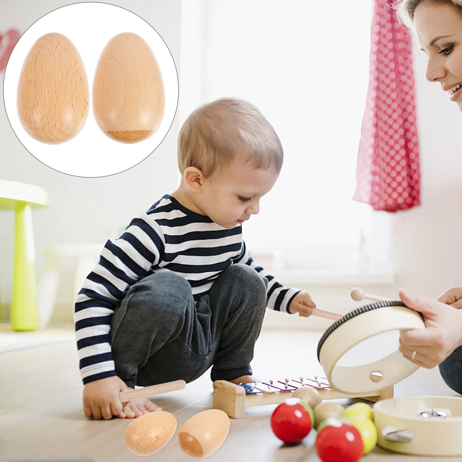 Korbfüller für Kinder Kinder Sand Ei Musikinstrument Instrumente Percussion Maracas Kinderspielzeug