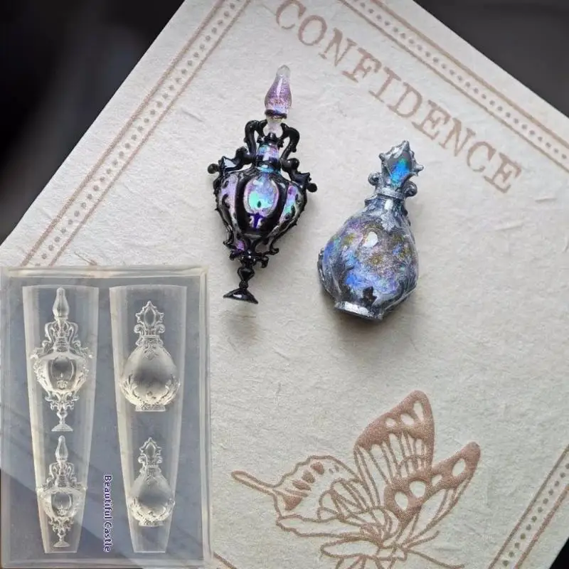 マニキュアデザインツール、かわいい豚の3Dネイルモールド。伝統的な中国風のキャッチーな花瓶キャンドルホルダー