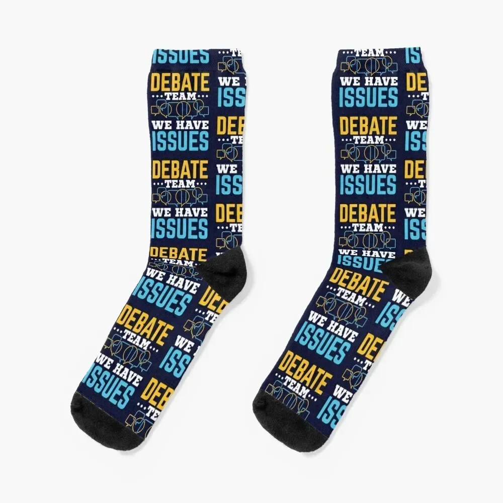 

Debate Team We Have Issues Socks kawaii anime Christmas Hiking boots Women Socks Men's