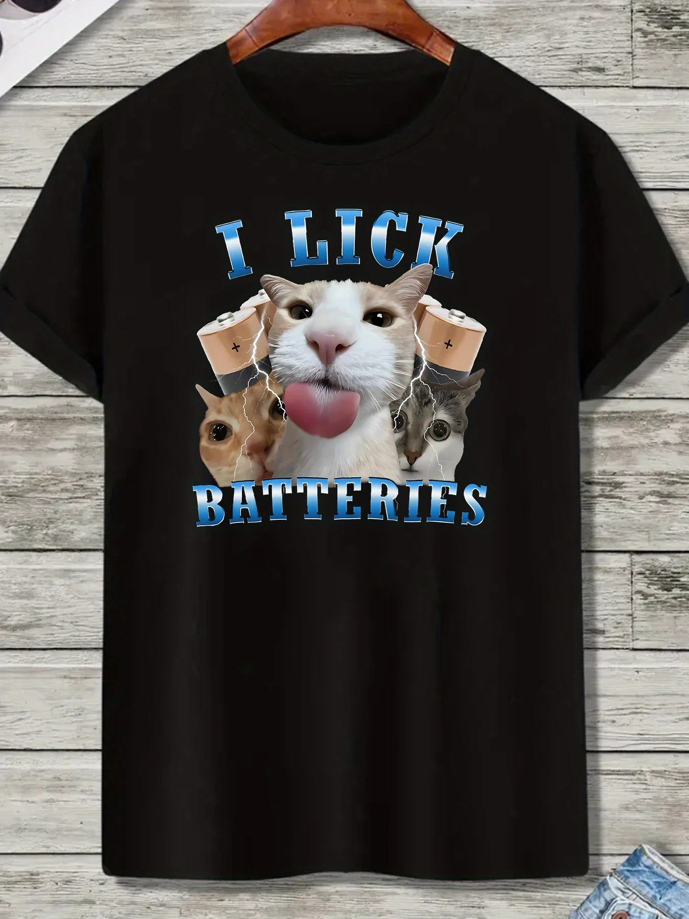 

Забавная футболка с изображением кошачьего любовника для мужчин, футболка с рисунком лизающих батарей и милыми котами, мягкая дышащая рубашка, повседневная одежда обычного кроя
