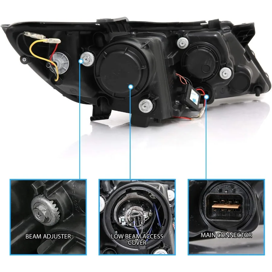 20112015 كيا أوبتيما الهالوجين نموذج إكستريم LED هالة خواتم العارض كروم استبدال المصابيح الأمامية مجموعة للسائق والركاب Si #5