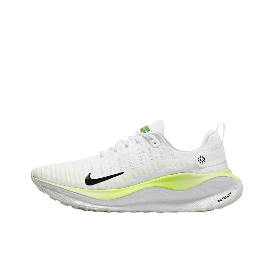 Nike React Infinity Run Flyknit 4 Chaussures de course pour hommes, coupe basse, blanc/cyan DR2665-101