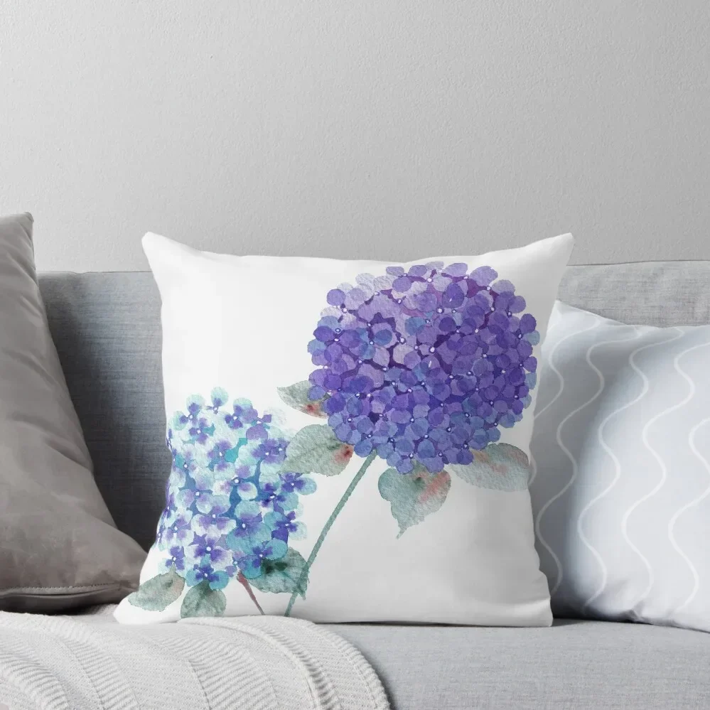 Purple Hydrangea Throw Pillow ornamental pillows Luxury Sofa Cushions Luxury Pillow Case Pillow