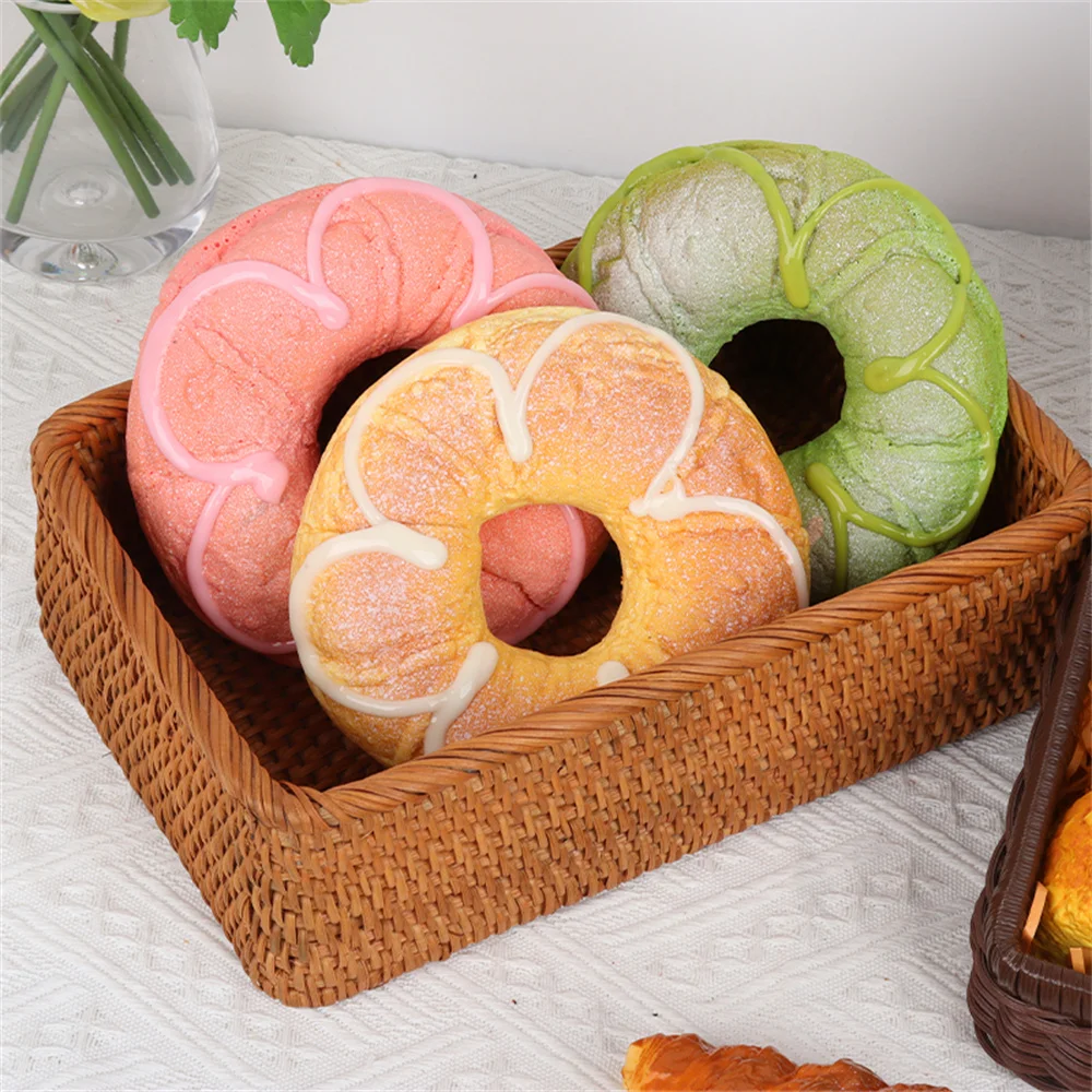 

15 cm artificial donut model fake desserts food store shop birthday wedding decoration party supplies simulation doughnut