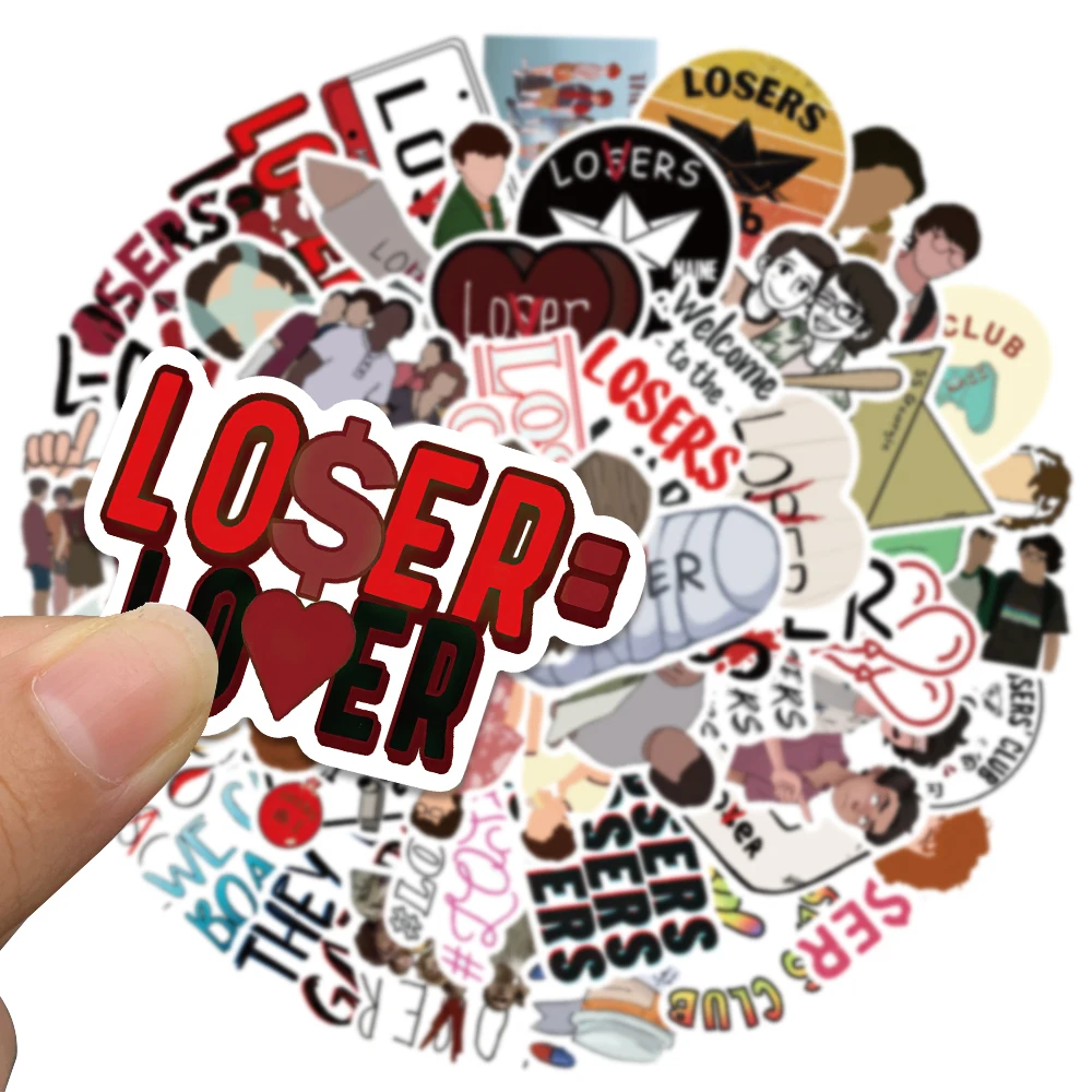 50pcs Funny Cartoon The Losers Club Stickers For Luaggage Guitar Phone Waterproof Graffiti Laptop Decals