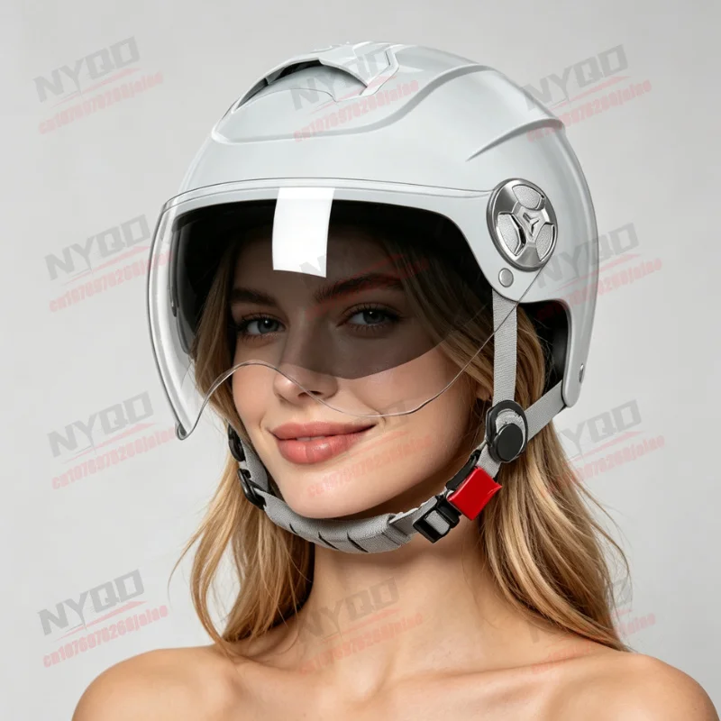 Motorcycle Riding Helmets for Men and Women, Summer Electric Bicycles, Safety and Sun Protection, Four Season Half Helmets
