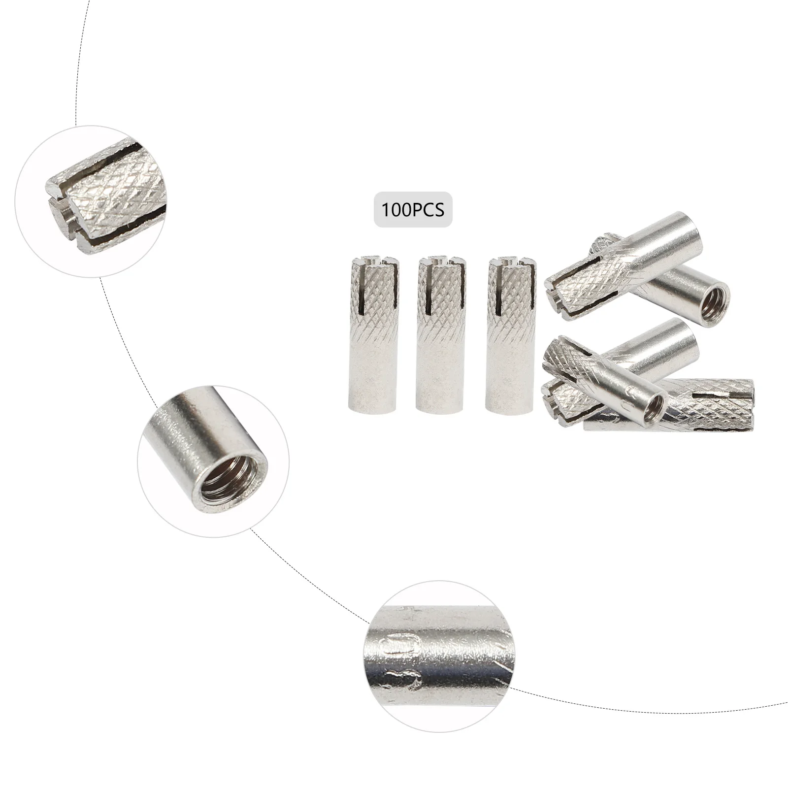 100 قطعة 304 الفولاذ المقاوم للصدأ التوسع الداخلي الأنابيب أنبوب المقابس M6 M8 M10 M12 M16 قطرة في انفجار التفجير مرساة مسمار مزلاج