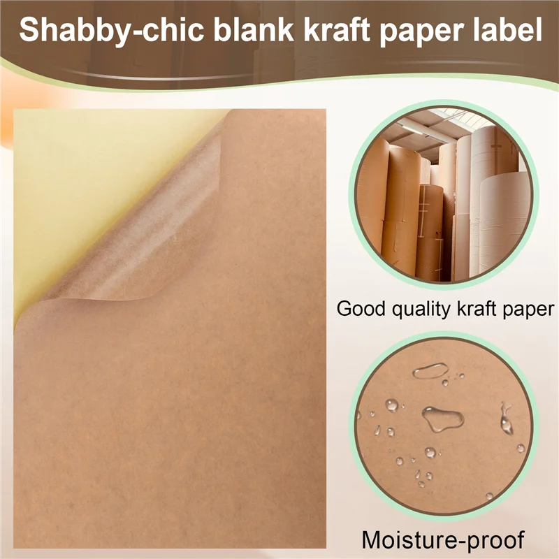 100 листов A4 крафт-наклейка для печати самоклеящаяся наклейка этикетка бумажный лист для лазерного струйного принтера копировальный аппарат