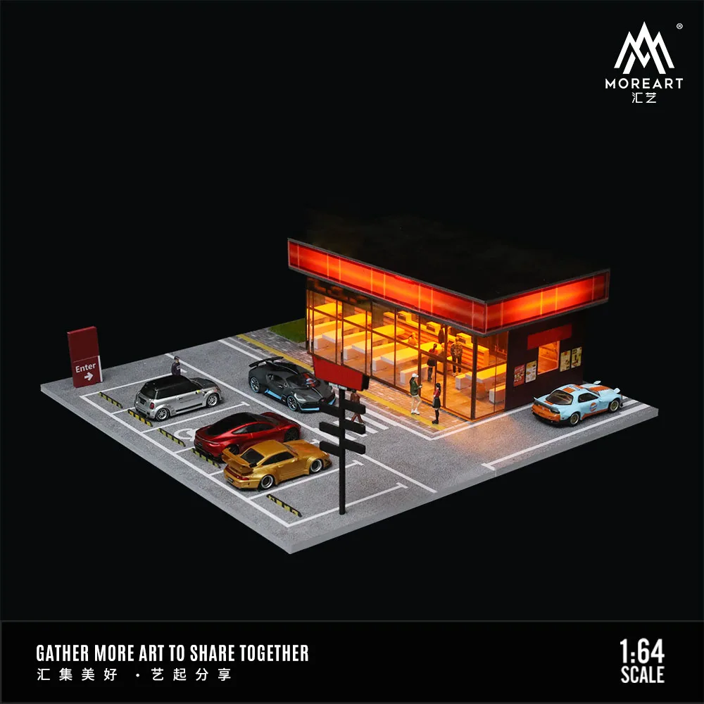 

MoreArt: 1:64 модель серии сцен для сборки автомобиля, парковка модели автомобиля для дисплея/подарков/коллекции