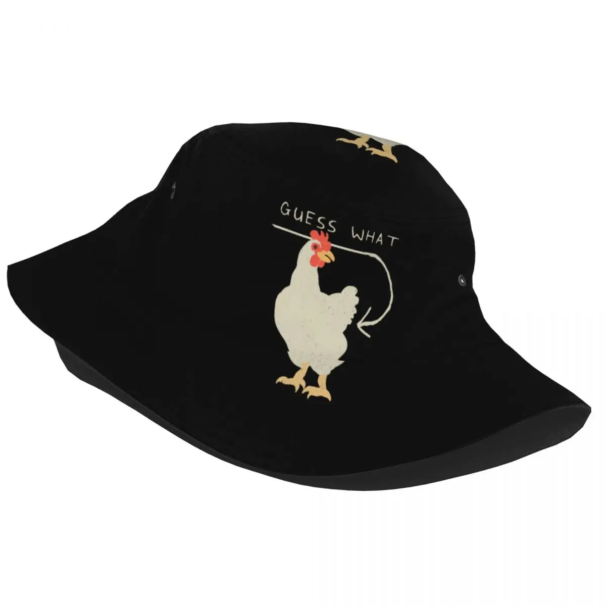 Fun Chicken Butt Funny Happy Hen Bucket Hats for Woman Beach Field Hat Stylish Lightweight for Vacation Fishing Caps Session Hat