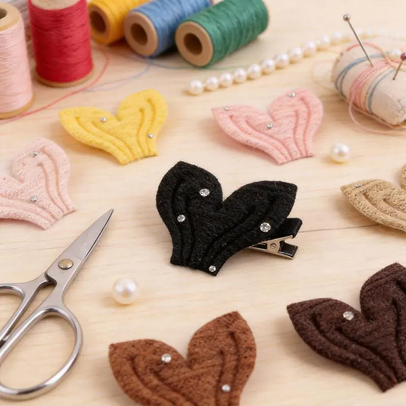 60 Stück DIY bestickte Fischschwanz-Stoffaccessoires, Größe 35x30mm, für Puppenkleidung, Haarnadel-Dekoration, Schwanzmaterialien – Detail 6
