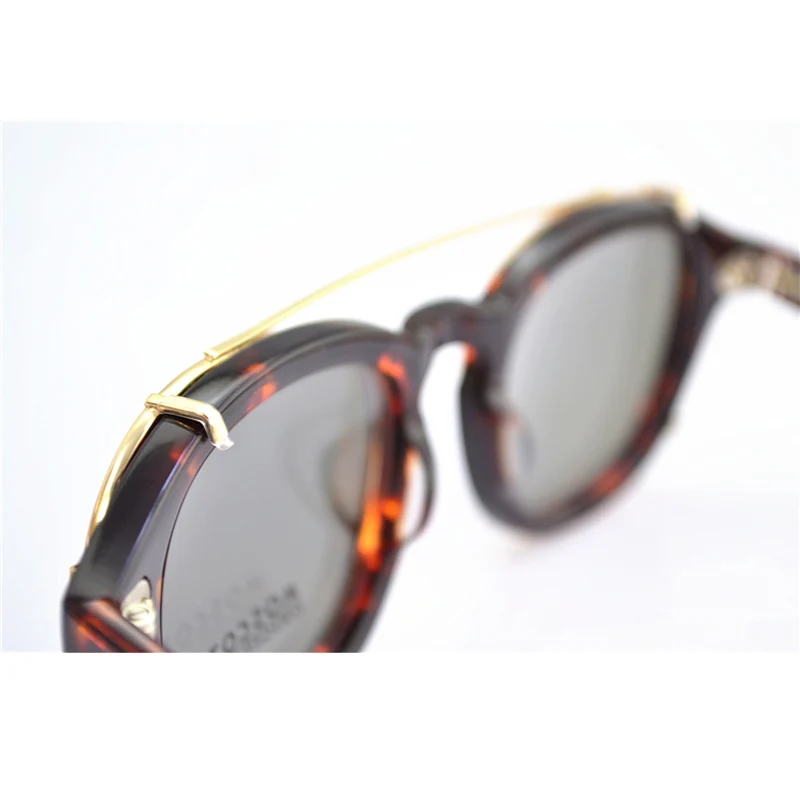 Lemtosh Clip On Sunglasses Men Johnny Depp Polarized Lens Women Luxury Brand Vintage Versatile Driver\'s Sun Glasses Lens