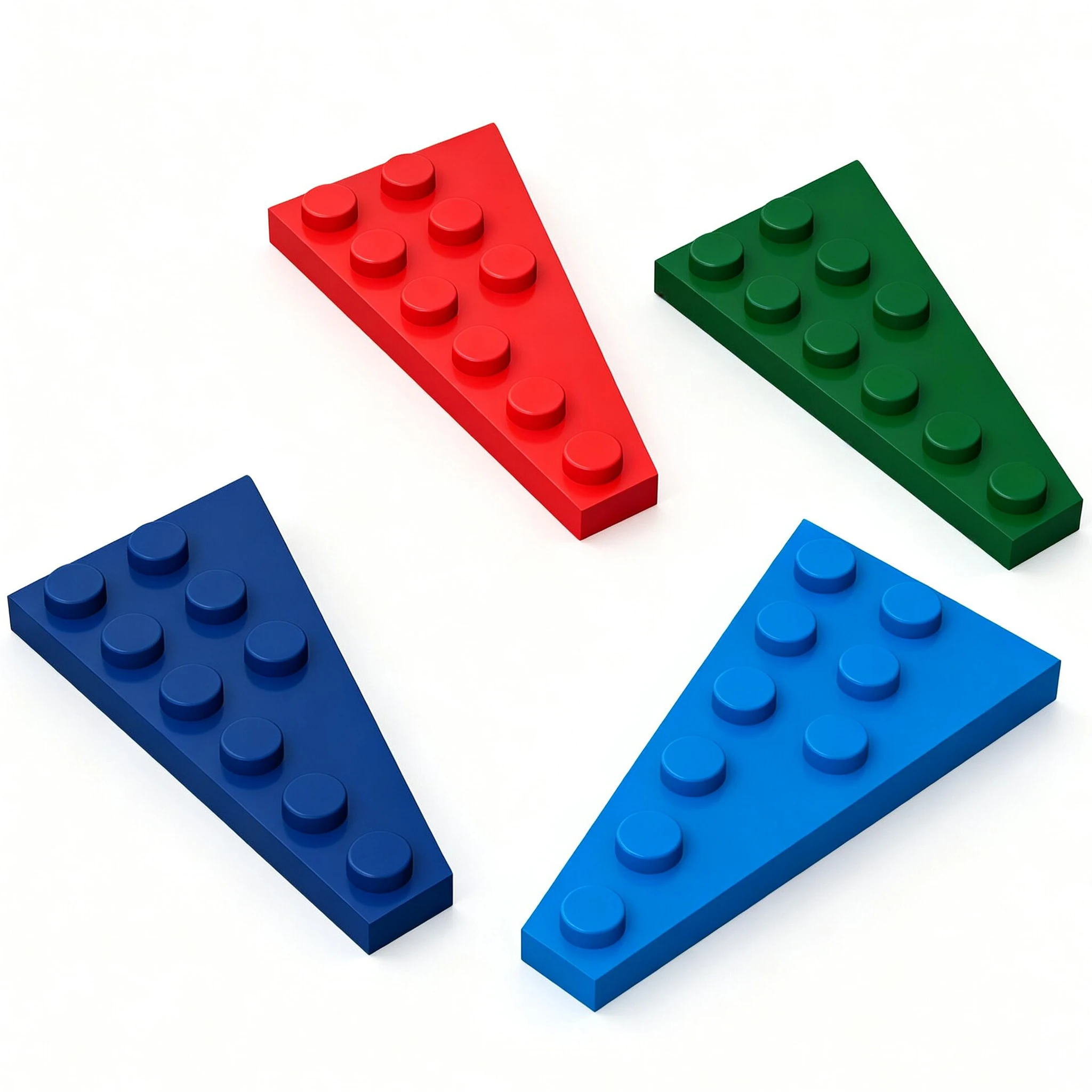 20PCS MOC 54384 Wedge Plate 6x3 Building Blocks Kit Left Board Assemble Brick Particle Educational Toys Children Birthday Gifts
