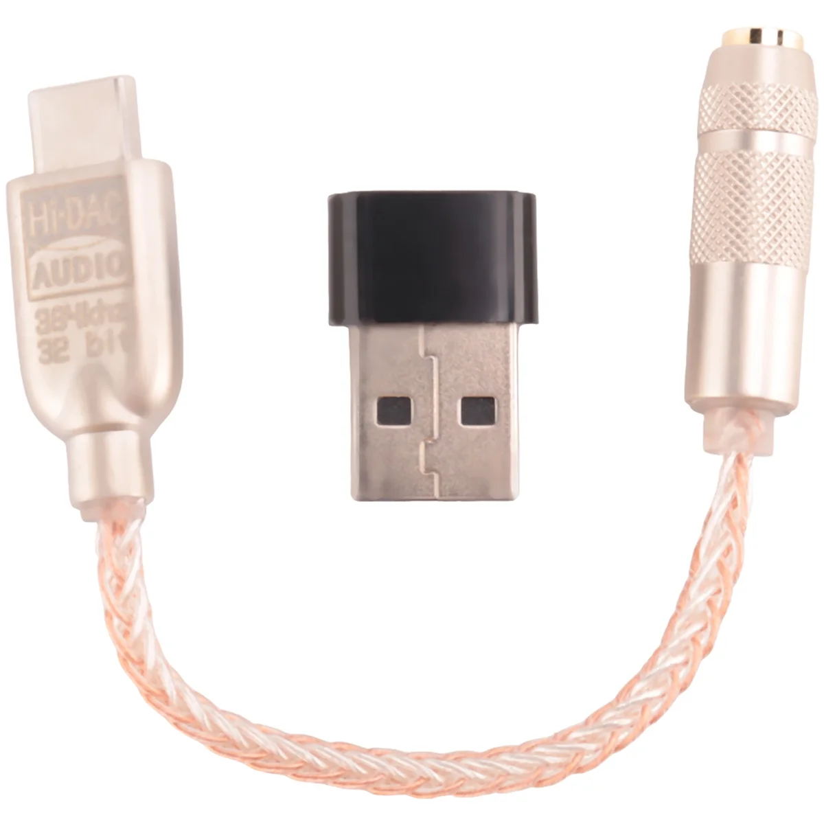 Type-C to 3.5 Jack ALC5686 Chip HiFi Digital Audio Decoding DAC Sound Card Earphone Audio Cable(USB header)