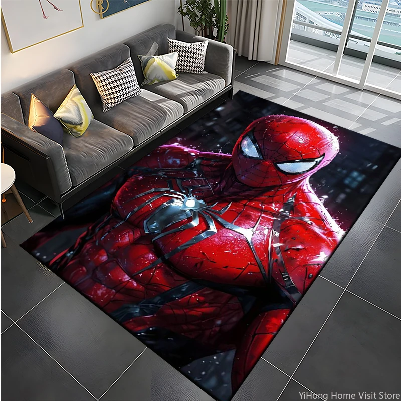 Marvel Spiderman Large Area Rug Carpet Home for Living Room Children Kids Bedroom Sofa Doormat Floor Non-slip Mats