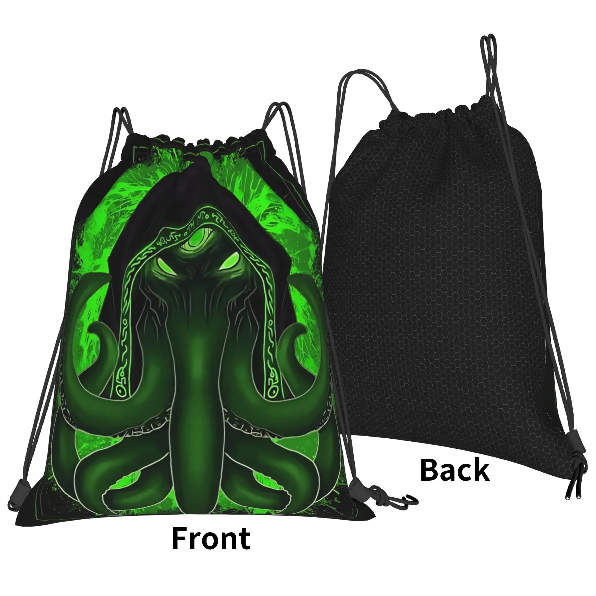 Eye Of Cthulhu dark tentacle monster  Portable Hiking Riding Gym Drawstring Storage Sporty Backpacks
