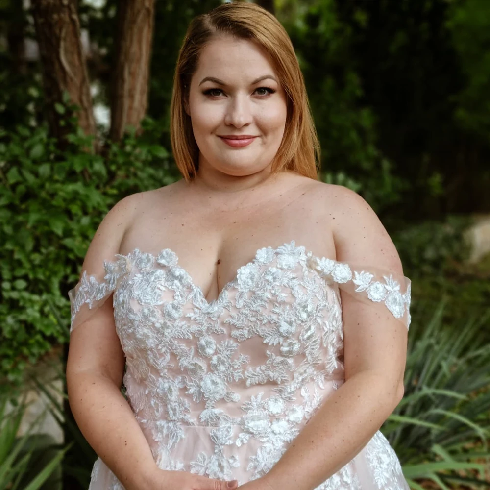 Vestidos de casamento sem alças com renda para mulheres, vestidos de noiva encantadores, plus size, champanhe, verão, novo, 2024