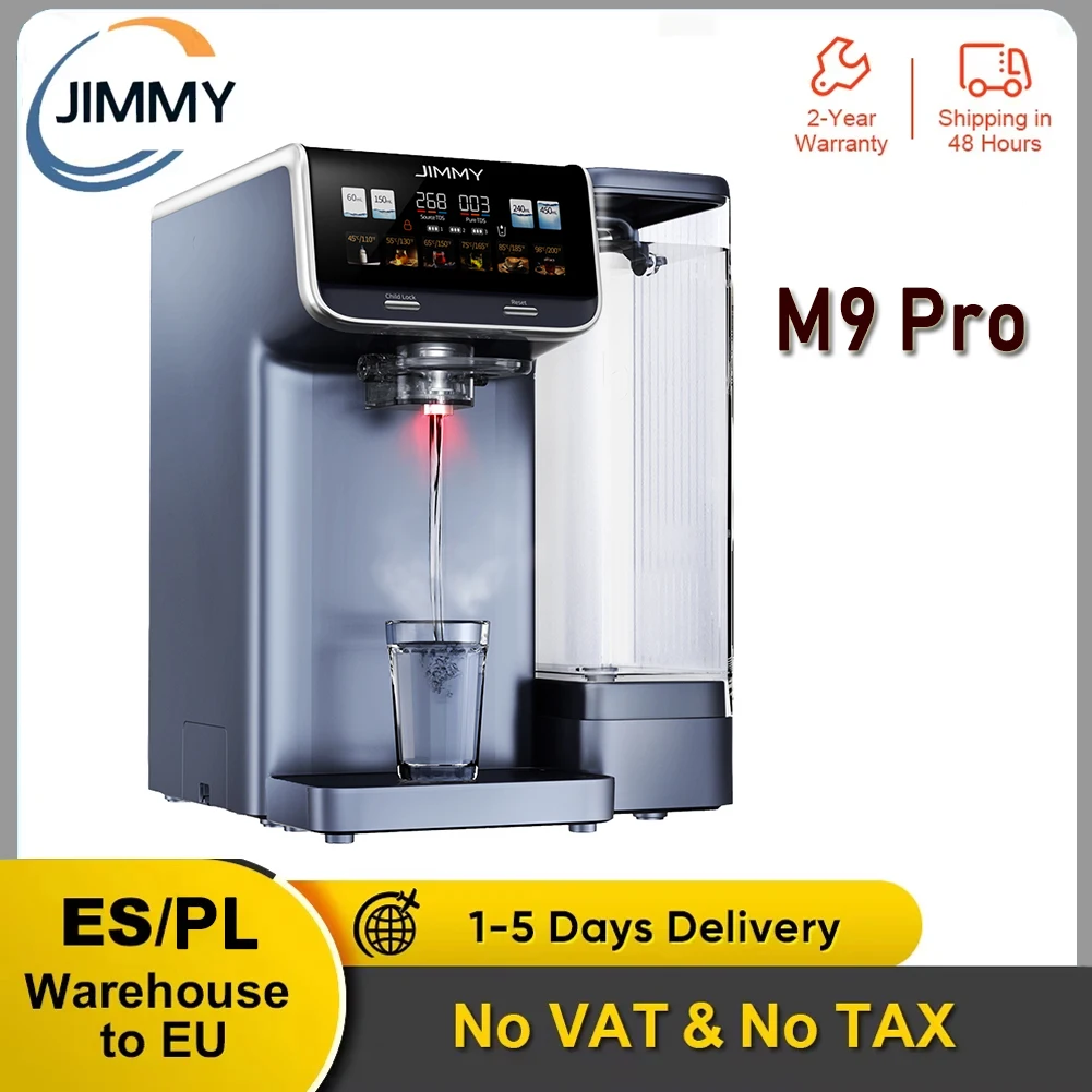 JIMMY Matrix M9 Pro Aanrechtmodel Omgekeerde Osmose Waterzuiveraar AquaLink Modulair Systeem 7-traps Filtratie Remineralisatie Directe 3S Verwarming 7 Precisie Temperatuurinstellingen UV-C