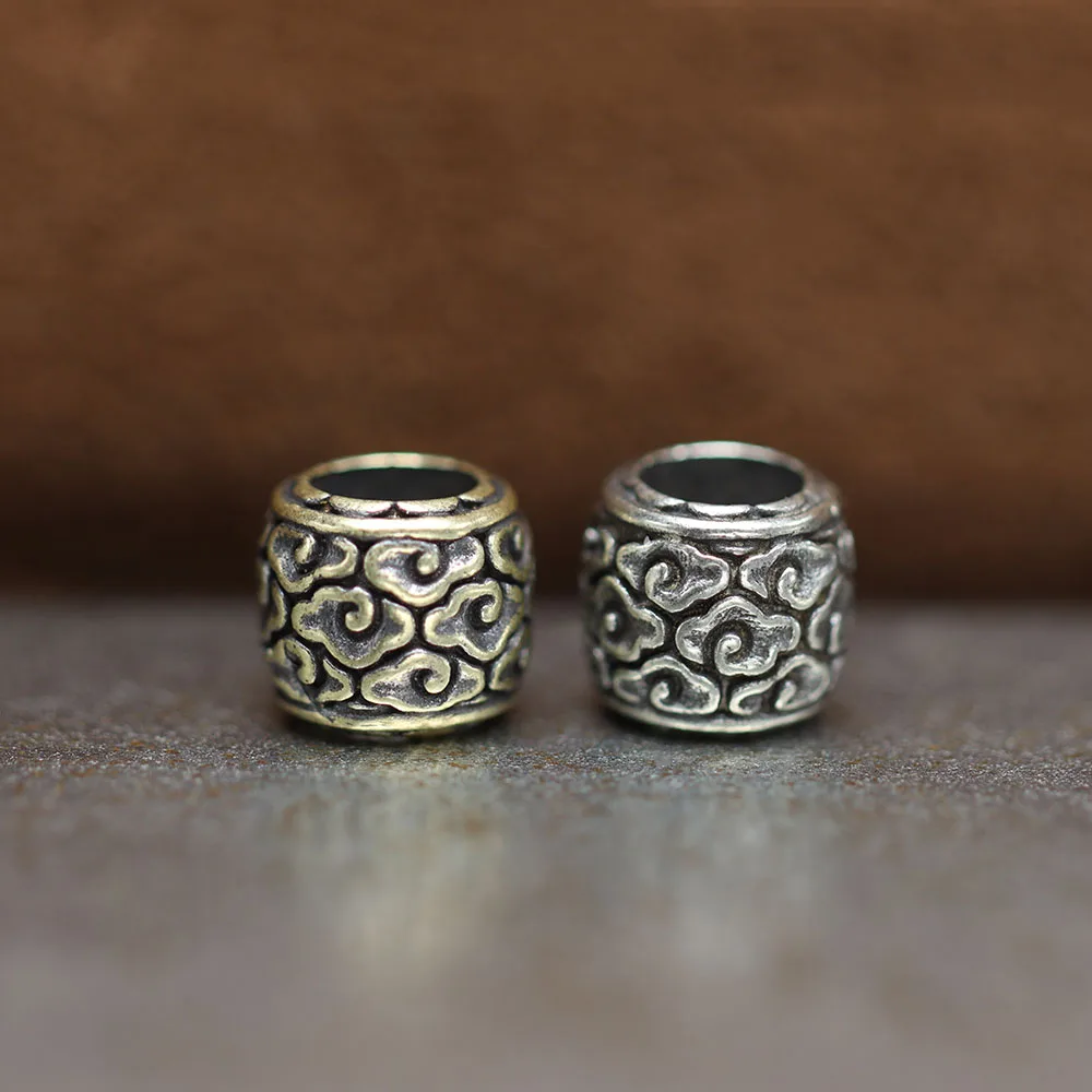 

Благоприятные облака, цилиндр, латунный нож, бусина, EDC, сделай сам, плетеный браслет из паракорда, ремешок, подвесной аксессуар, уличный инструмент, подвесной шарм