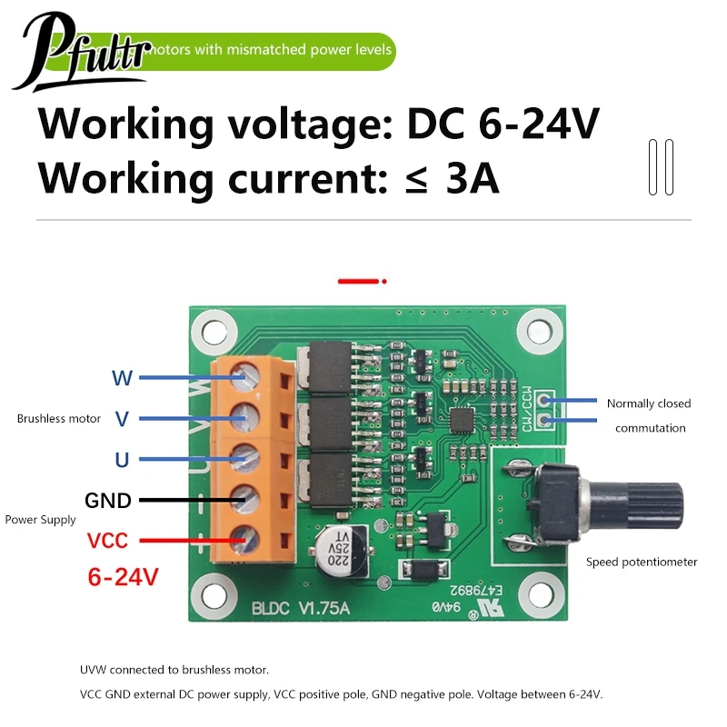 High Quality Dc Brushless Motor Control Board 6V12V24 Volt CD Drive Fan Motor Governor DIY Accessories