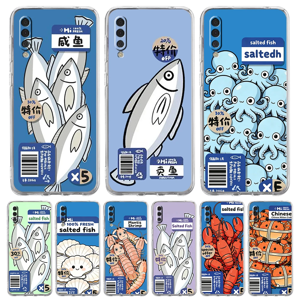 Phone Case For Samsung A56 A36 A26 A54 A52 A50 A70 A40 A20S A12 A14 A16 A22 A24 A42 A34 A32 5G A06 Cover Discounted Salted Fish
