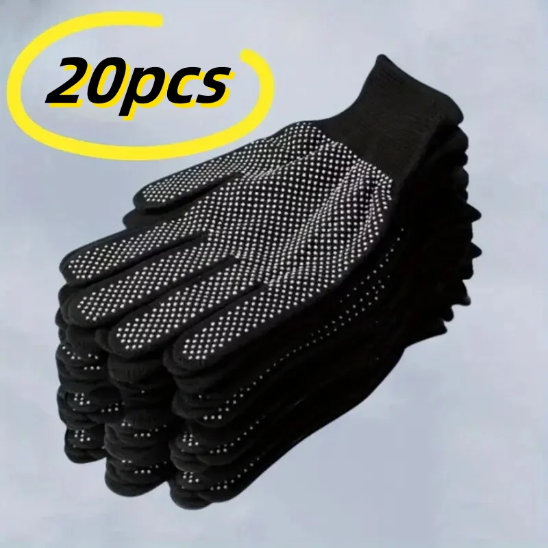 20 Stück Nylon-Klebehandschuhe – atmungsaktive und rutschfeste Handschuhe, geeignet für Radfahren, Gartenarbeit, Angeln, Camping – für verschiedene Anlässe