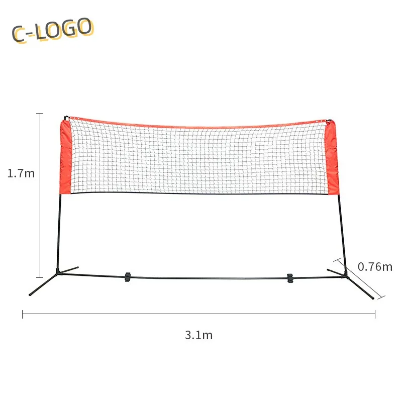 3M Portable Badminton Net Set for Indoor and Outdoor Competitions Park Carrying Detachable Badminton Volleyball Net for Sports