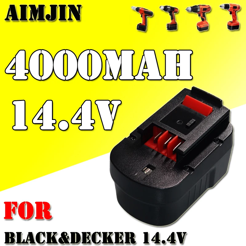 

14.4V 4000mAh Ni-Mh Power Tool Battery For Black&Decker FSB14 FS140BX 499936-34