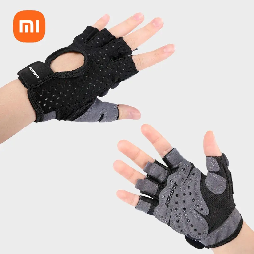 Xiaomi mijia Guantes transpirables de medio dedo, equipo de dominadas para mujer, guantes de ejercicio con mancuernas de entrenamiento