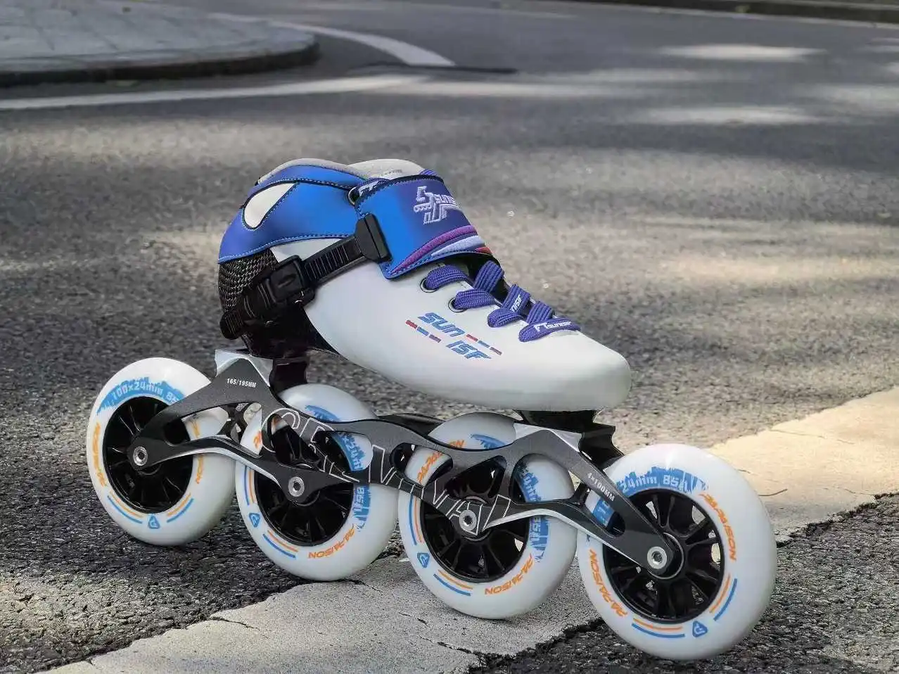 Carbon Fiber Speed Skates Shoes Adults Man Woman Inline Speed Skating Patines 3/4 Wheels 90mm 100mm 110mm Fibre Sports Sneakers