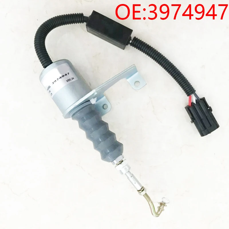 Original High Quality New for 3974947 24V Fuel Shut Off Solenoid Valve Sa-3742-24 for Cummins 5.9L 6Bt Engines