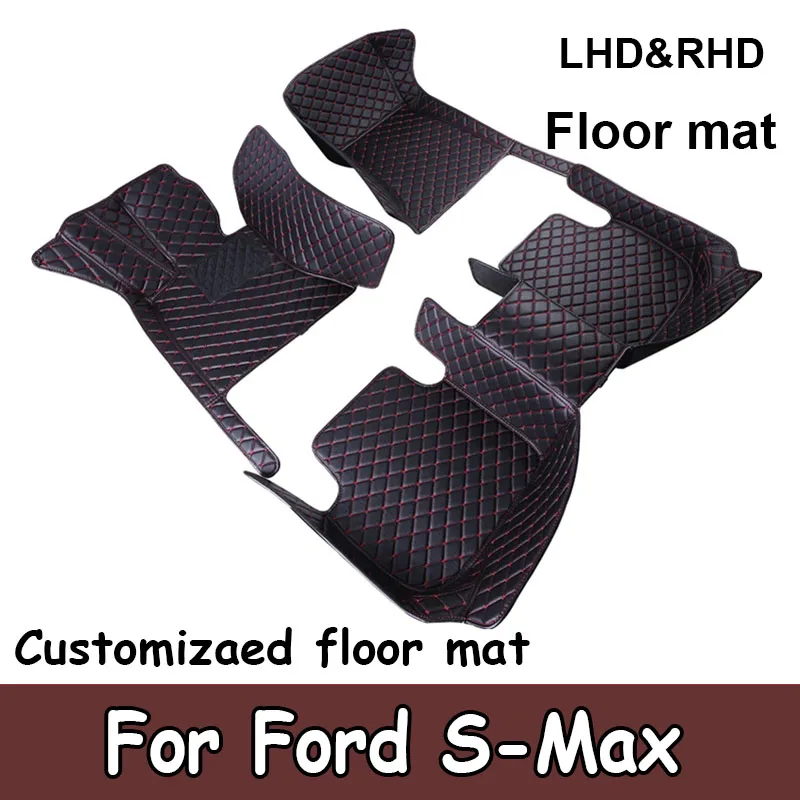 

Car Floor Mats For Ford S-Max MK1 2006~2014 7seat Anti-dirt Pads Full Set Waterproof Floor Mat Non-slip Carpets Car Accessories