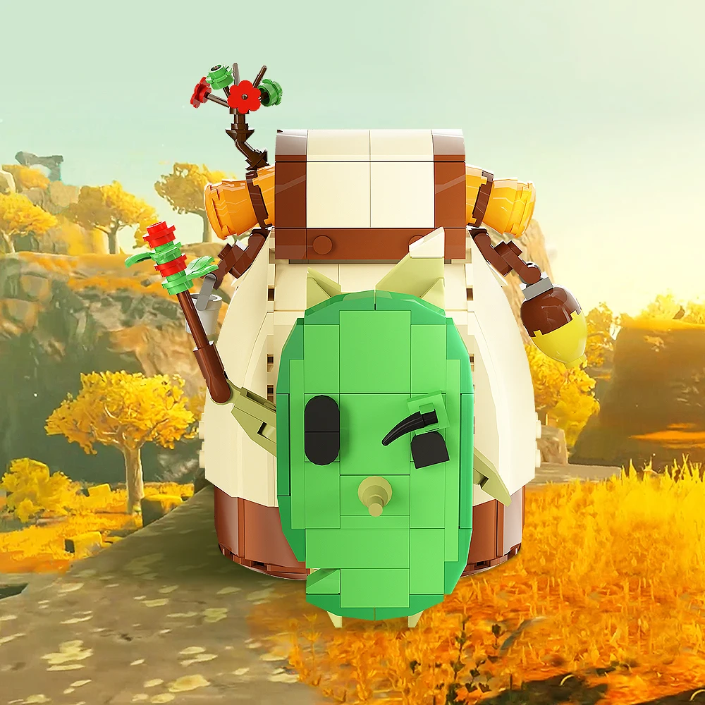 Gobricks Moc Yahaha Korok Building Blocks Set Ruins Guardian Keglo Seeds Game Action Figures Bricks Model Children Toys