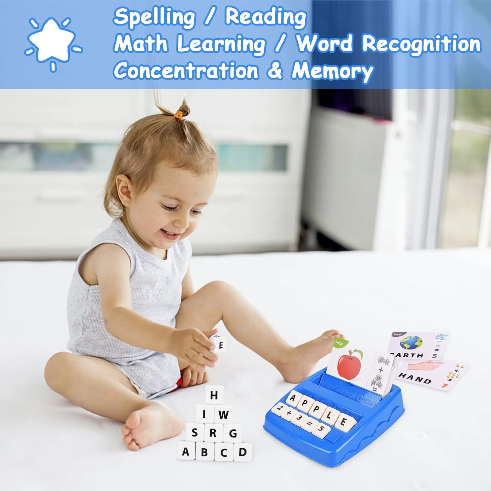 Alfabet edukacyjny, ortografia, dopasowywanie numerów, gra pamięciowa, interaktywna zabawka edukacyjna dla rodziców i dzieci dla dzieci, tablica z literami w języku angielskim