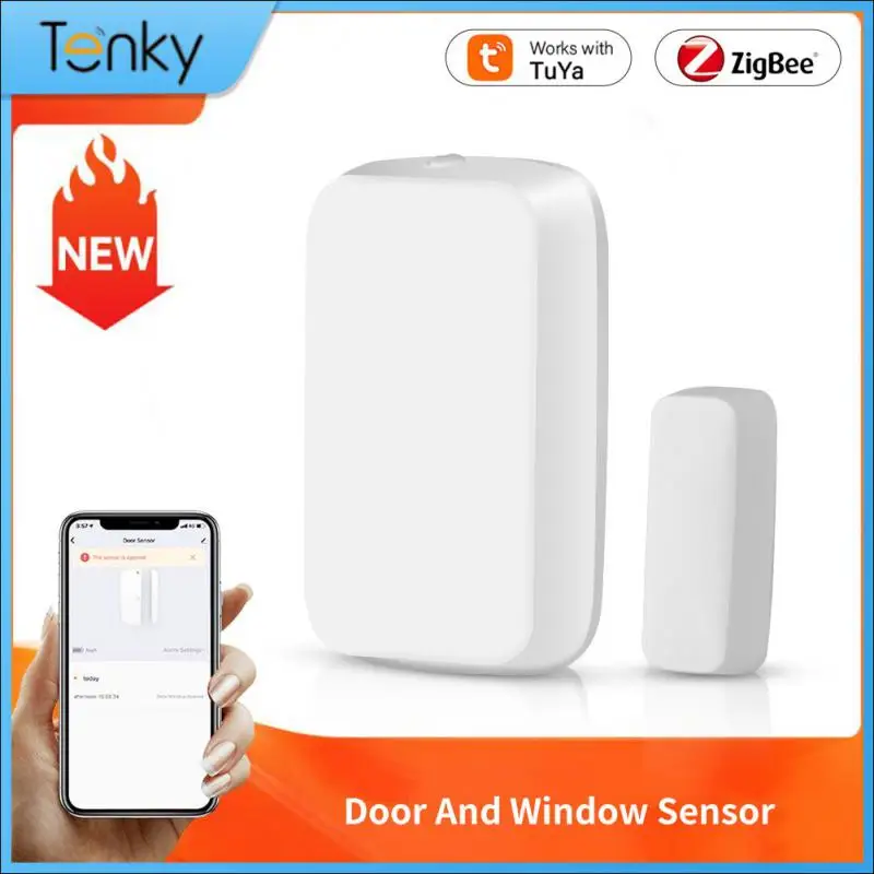 Open Closed Detectors Tuya Smart Intelligent Linkage Wireless Remote Control Via Alexa Home Window Sensor