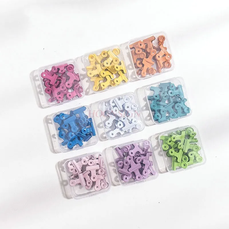 12pcs Mo San Color Round Grip Ledger Long Tail Clip Cute Color Long Tail Ticket Clip Student File Sorting Iron Clip - Image 3