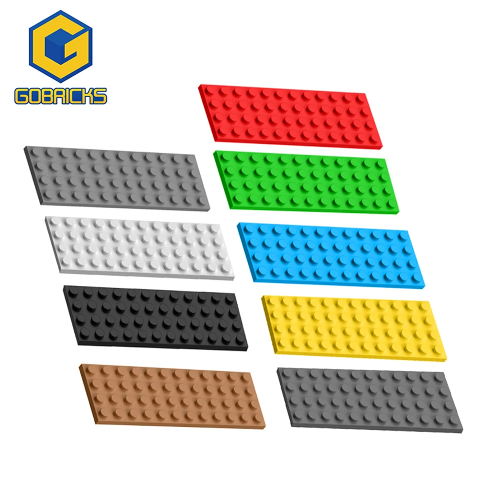 Gobricks Moc Plate 4 x 12 Bricks Parts Compatible with 3029 Children Toy Building Blocks Assembles Technical Birthday Gift Adult