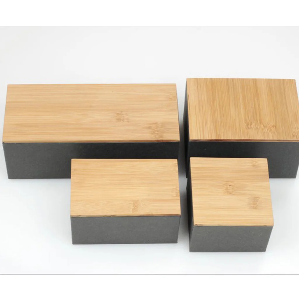 Bamboo Lid Storage Boxes Wooden Containers Organizer Tea Storage Box Candy Chocolate Jars Coffee Cans Home Storage Box