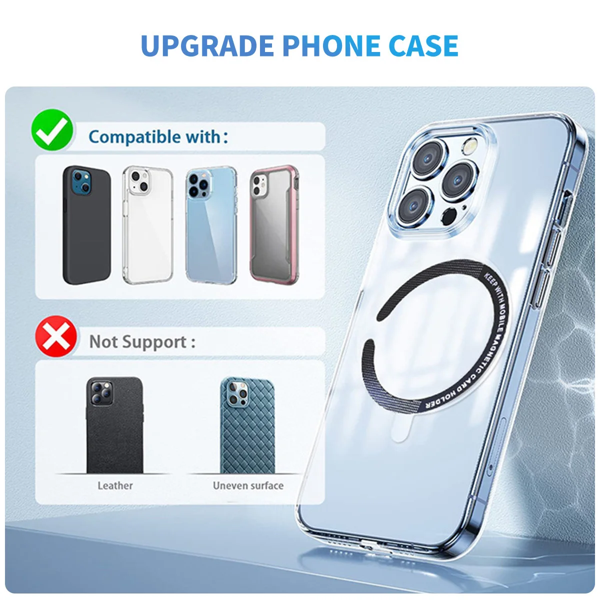 1PC/3PCS Edelstahl Universal Magnetische Metall Platte Ring Für Magsafe Drahtlose Ladegerät Eisen Blatt Aufkleber auto Telefon Halter – Detail 8