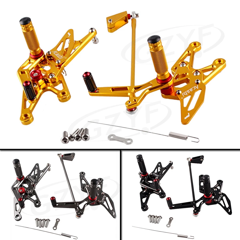 Motorcycle Adjustable Rearset Rear Set Footpegs Foot Rest Peg For Yamaha YZF R1 2007 2008 Pair Spare Parts