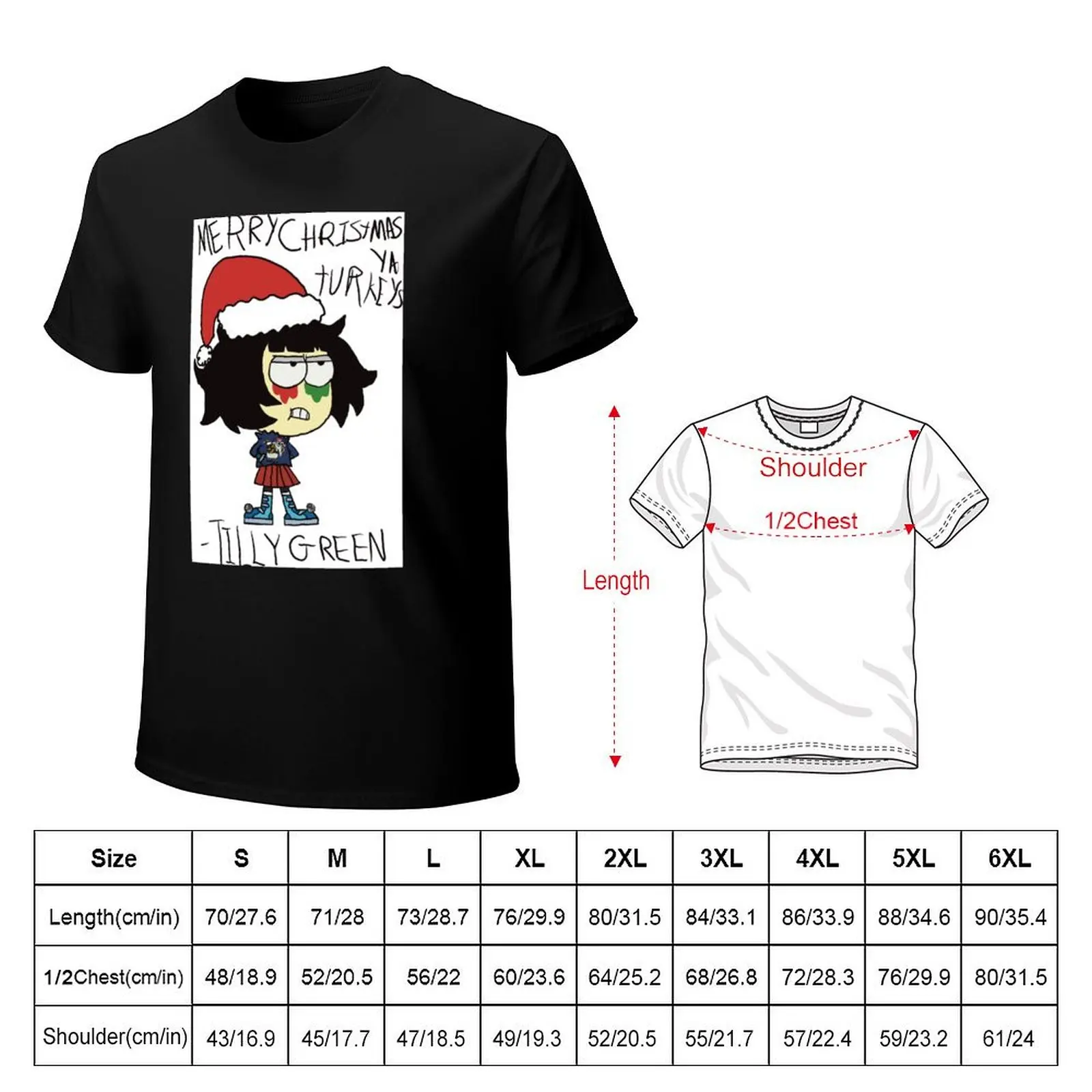 Bad girl Tilly Christmas T-Shirt Breathable Gym Short Sleeve T-Shirt