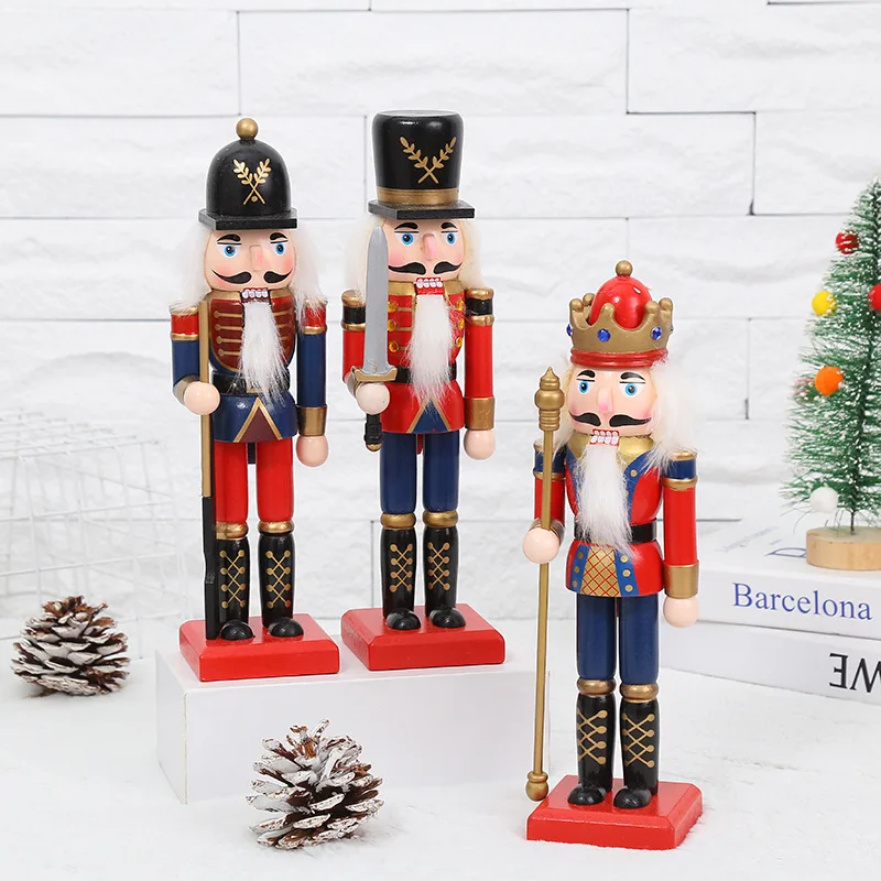 

25 см Щелкунчик "Королевский солдат" кукольная игрушка, деревянная роспись, рождественское украшение ручной работы, новогодний подарок на день рождения, HT154