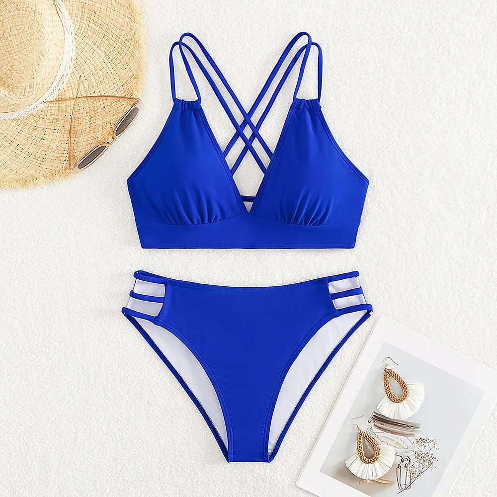 Bikinis Push Up, traje de baño para mujer, conjunto de Bikinis brasileños, traje de baño negro acolchado, ropa de playa con cuello Halter 2025, traje de baño S