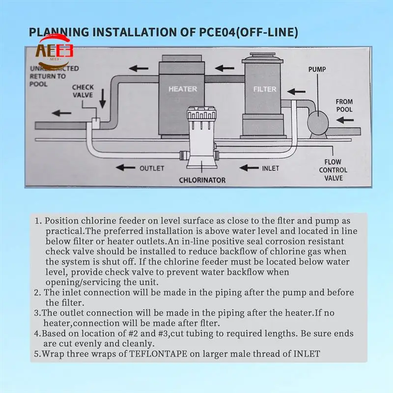 

AEE3-Обновленный линейный автоматический химический питатель, высокопрочный материал ПП, для автоматического механизма Hayward